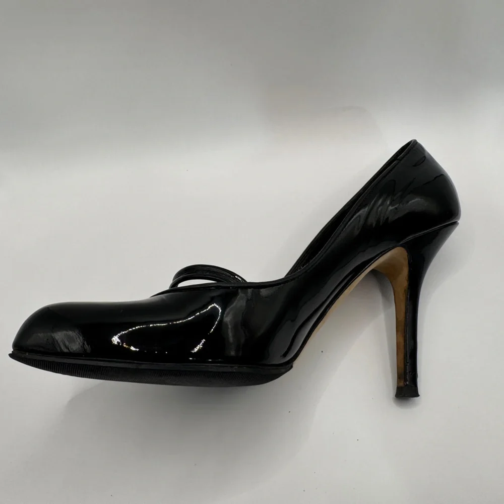 Dior Women’s Retro Escar 9cm Patent Leather Pumps, Black, SIZE: 38.5 - Picture 10 of 16